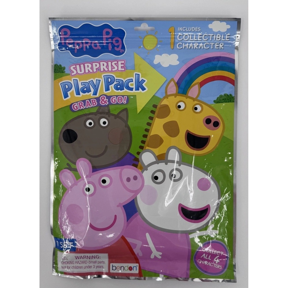 Peppa Pig Surprise Play Pack Grab & Go Bendon Coloring Sticker Crayon Set Kids